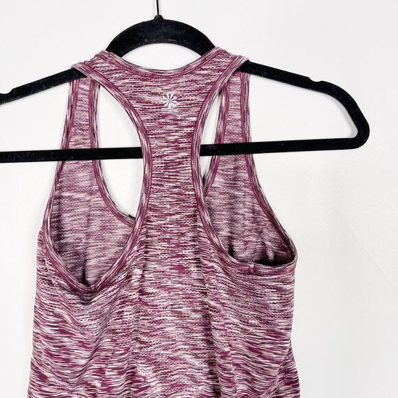 Athleta Small S Purple Spacedye Fastest Track Racerback Tank Top Seamless Scoop - Picture 5 of 10